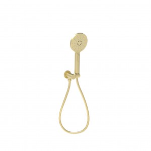 Cora Round Brushed Gold Hand Shower On Bracket